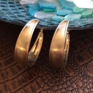 NY&Co Brushed Gold Hoop Earrings